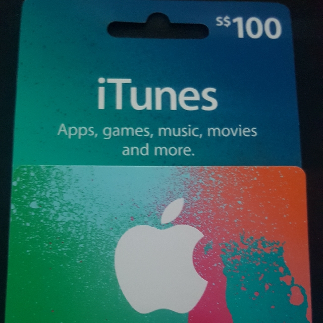 iTunes Gift Card S$100, Tickets & Vouchers, Vouchers on Carousell