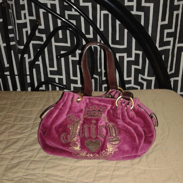 juicy couture purple velour velvet handbag 1504106660 82033ada
