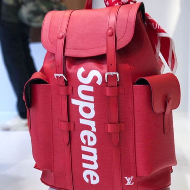 louis vuitton and supreme backpack