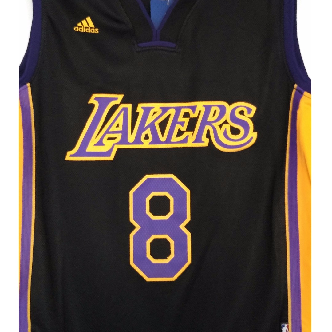 Nike NBA Los Angeles Lakers Jersey #8 Kobe Bryant Gold Star sz M+2 rewind  black