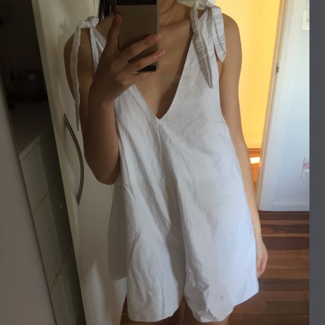 white tie playsuit