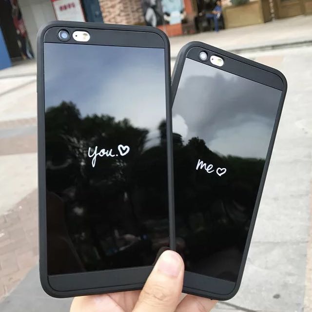 Soft Couple Black Simple Love You Me Case Casing Iphone 6 6s 6