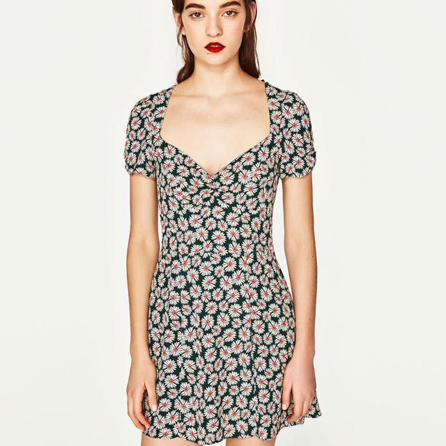 Zara TRF Floral Mini Dress, Women's 