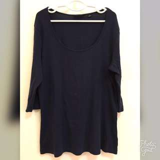 Dark Blue 3/4 Sleeve Upper