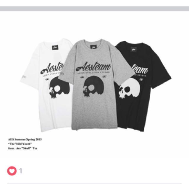 Aes Skull Tee Men S Fashion Clothes On Carousell