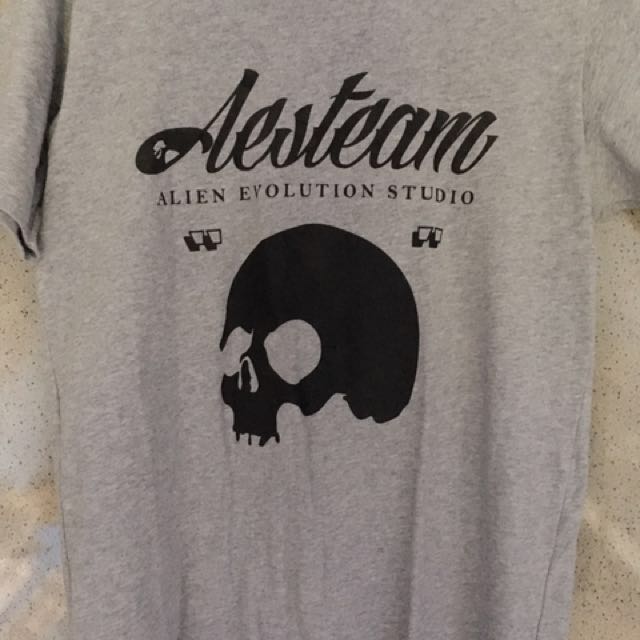 Aes Skull Tee Men S Fashion Clothes On Carousell