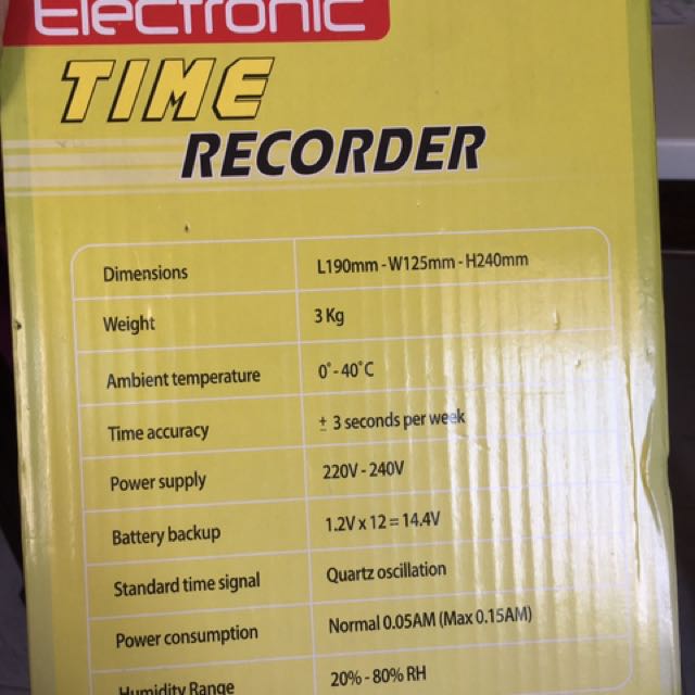 Axco electronic time recorder audio voice recorders on carousell