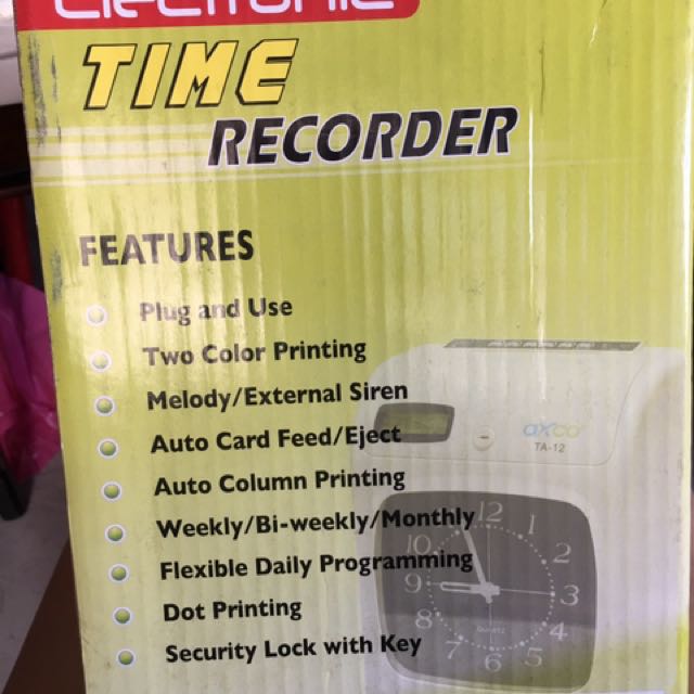 Axco electronic time recorder audio voice recorders on carousell