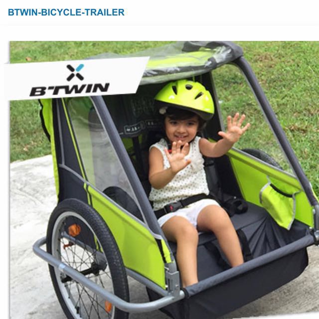 B twin bicycle trailer deacthlon Sports Equipment Bicycles Parts Bicycles on Carousell