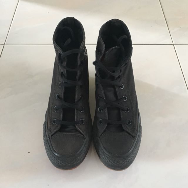 Converse Chuck Taylor Platform Black Casual Wedge Sneaker Women s