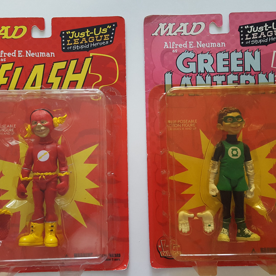 Neuman as The Flash Action Figure MAD Just Us League of Stupid Heroes Alfred E 