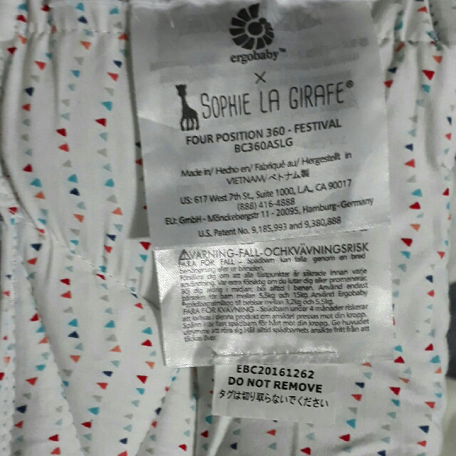 Ergobaby Limited Ed. Sofie Authentic The Girafe 360 Carrier, Babies