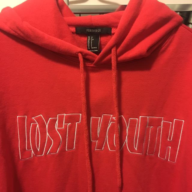 red zip up hoodie forever 21