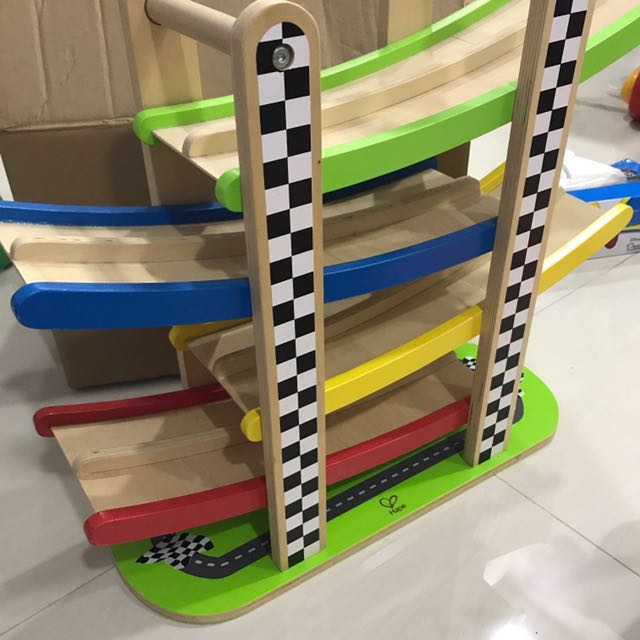 wooden car race track