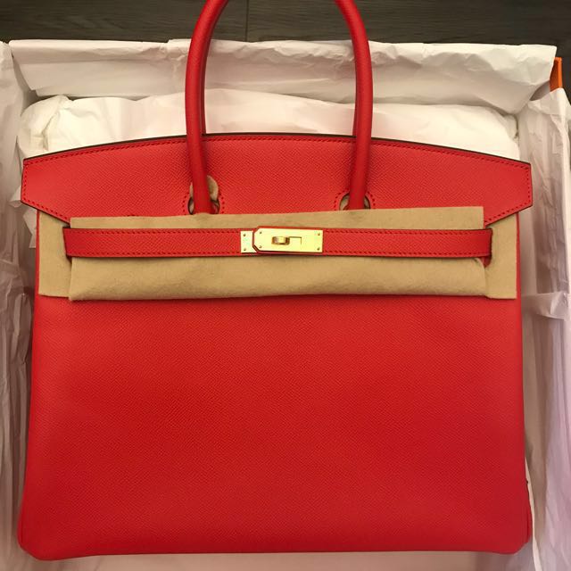 birkin 35 rouge tomate