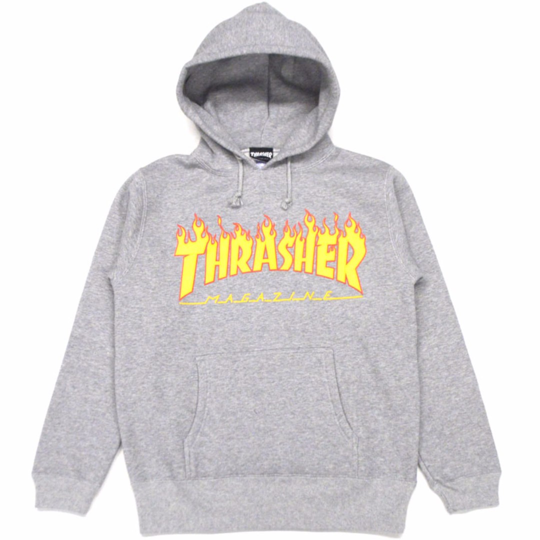 gray thrasher flame hoodie