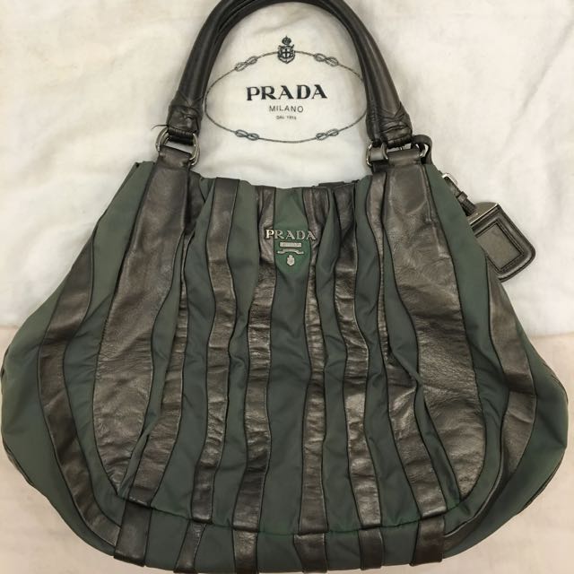 prada striped bag