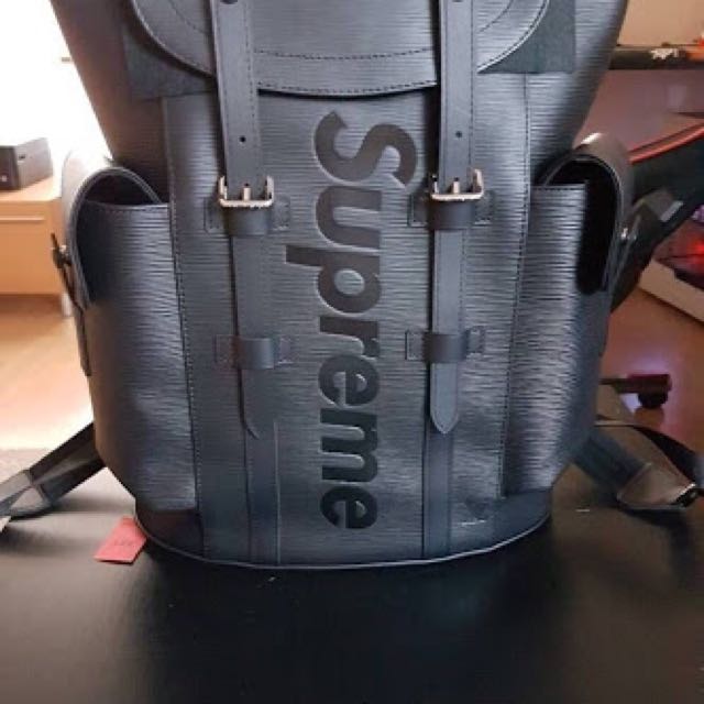 SUPREME X LOUIS VUITTON Christopher Backpack - Black Epi Leather, Luxury, Bags & Wallets on ...