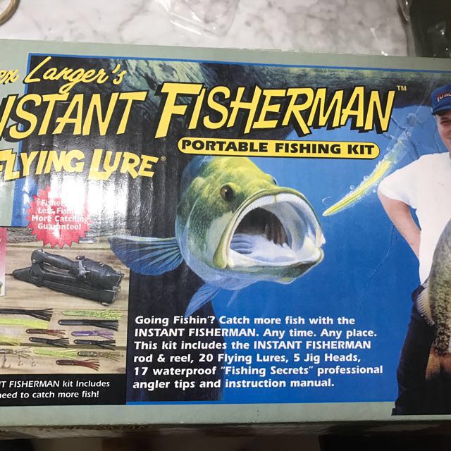 Alex largers instant fisherman , (portable fishing kit), Hobbies & Toys,  Memorabilia & Collectibles, Vintage Collectibles on Carousell