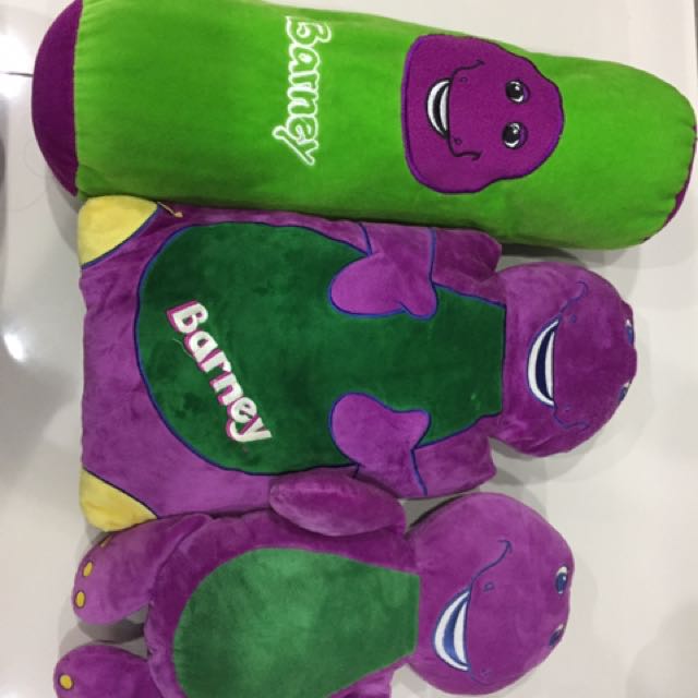 Barney pillow set, Hobbies & Toys, Toys & Games on Carousell