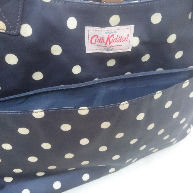 Cath Kidston Business Bag matt coated spot navy in excellent condition fr UK Women s Fashion Bags Wallets Purses Pouches on Carousell