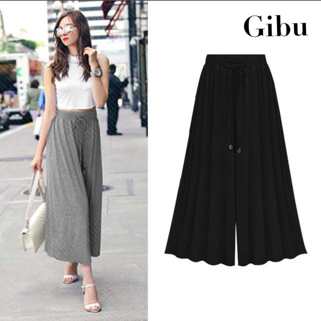 pleated flare pants