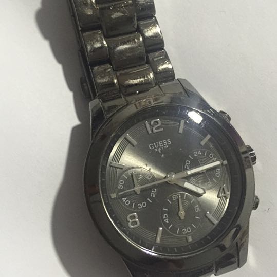 All black discount guess watch