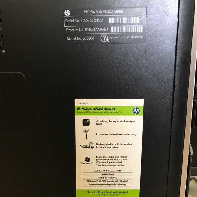 HP Pavilion P6000 Series CPU, Computers & Tech, Desktops on Carousell