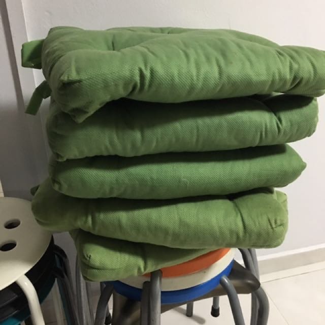 Ikea Chair Green Cushions 8/pc, Furniture & Home Living, Furniture, Chairs on Carousell