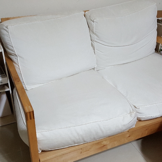Ikea兩人座沙發 Ikea LILLBERG 2seater sofa, 家具及居家用品, 家具, 桌子在旋轉拍賣