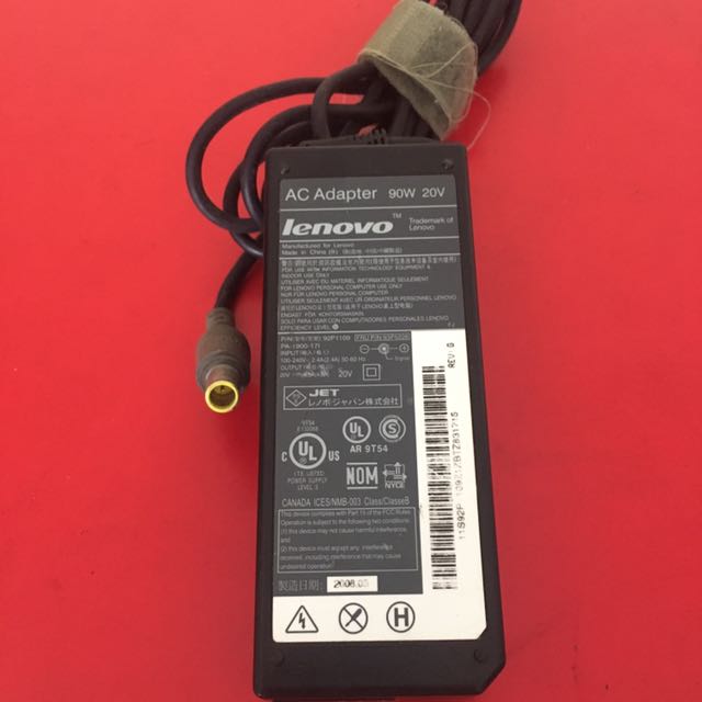Lenovo Thinkpad Ac Adapter 90w 20v 92p1109 Electronics Computer Parts Accessories On Carousell