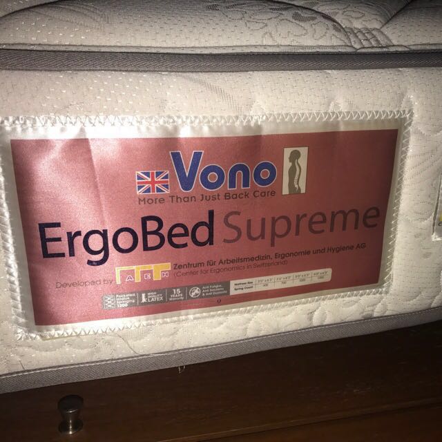 MATTRESS Vono Ergobed Supreme King Mattress Back Care 15 Year Warranty