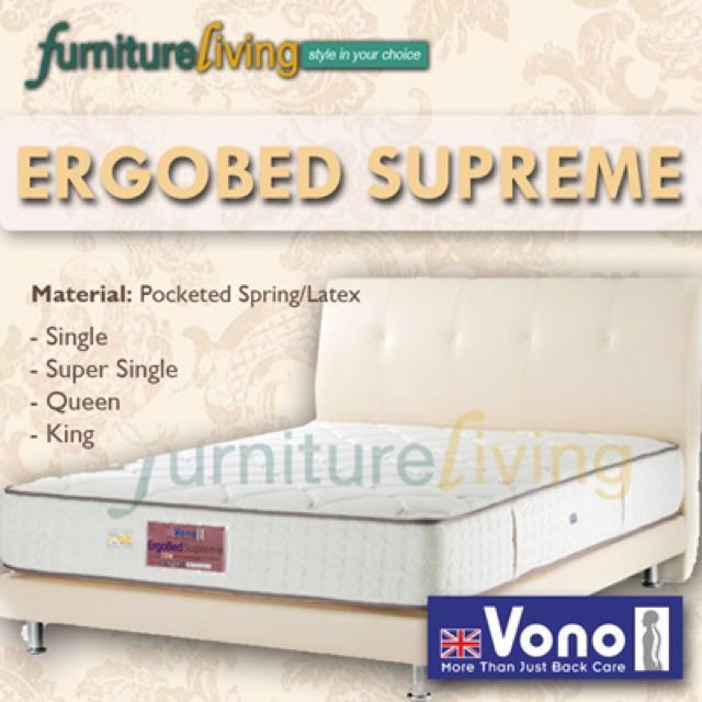 MATTRESS Vono Ergobed Supreme King Mattress Back Care 15 Year Warranty