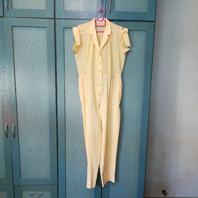 white vintage jumpsuit