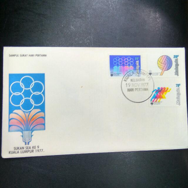 Malaysia Sea Games Kuala Lumpur 1977 Stamp Fdc Vintage