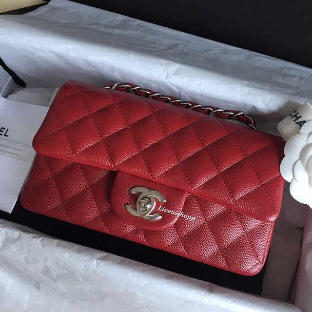 Chanel 17b red mini deals