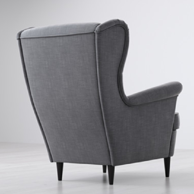 Strandmon Wing Chair and Leg Stool, Furniture & Home Living, Furniture