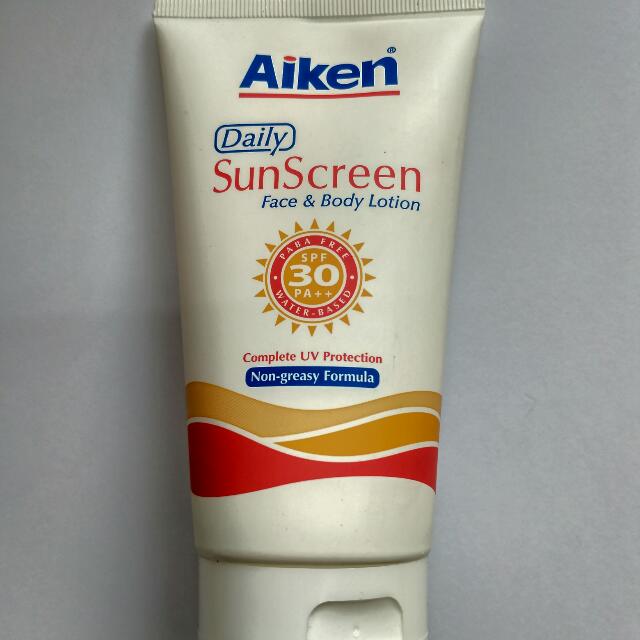 Aiken Daily SunScreen Face & Body Lotion (SPF30 PA++), Beauty