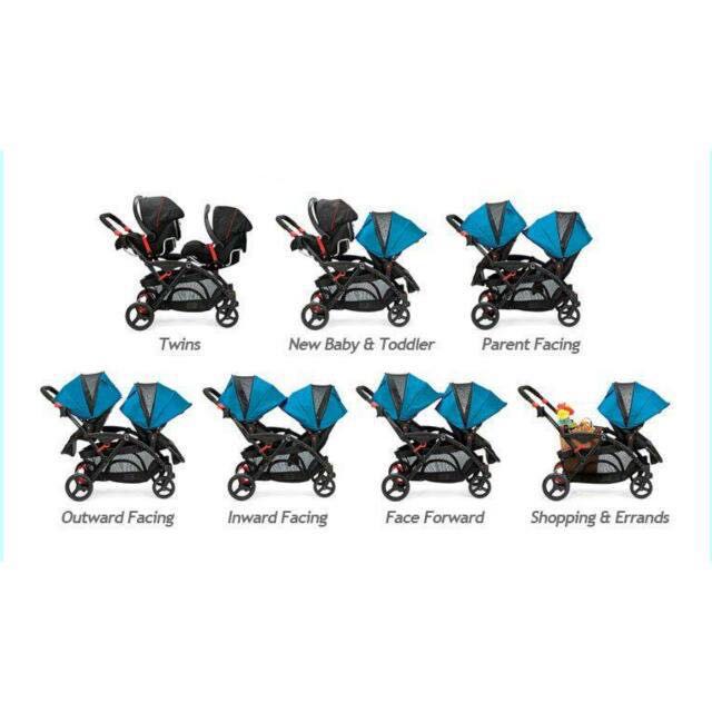 Contours Options Elite Tandem Stroller Babies Kids Going Out Strollers on Carousell