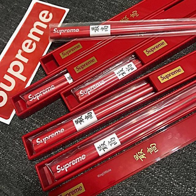 supreme chopsticks set red