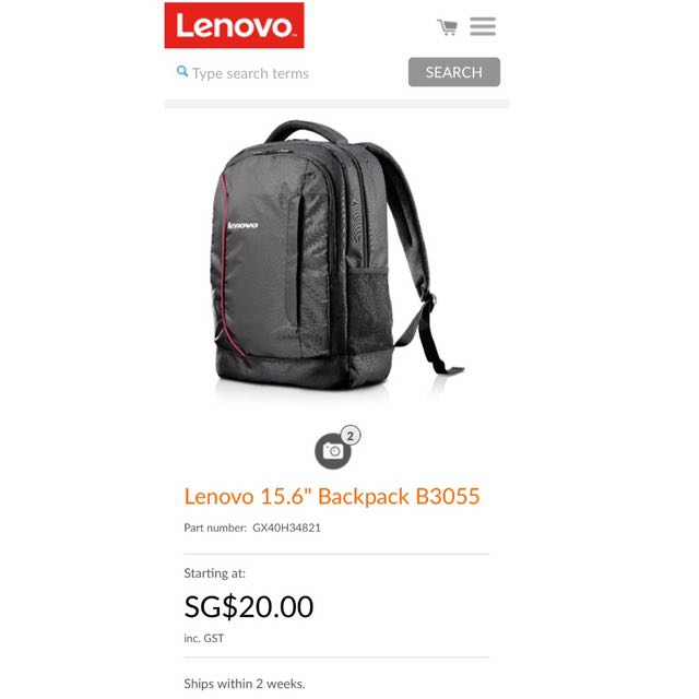 lenovo backpack b3055