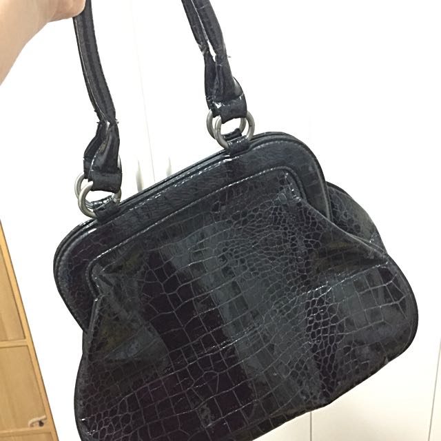 debenhams black leather handbags