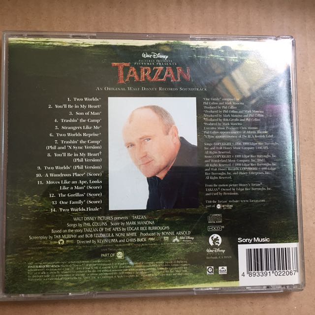 Tarzan soundtrack / songs by Phil Collins, Hobbies & Toys, Music