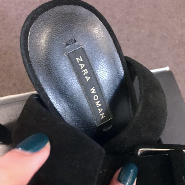 Zara Fashion Suede Heels Platform - Size 7 (Category: Women's Shoes) located in Sydney. Submitted by bymissceecee (Listing ID 119752268, Image 2). Description: No box Looks high but very comfy because of the platform Original price $160.