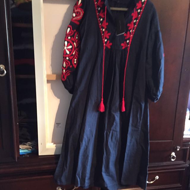 zara navy embroidered dress Purple Embroidered Net Wedding Anarkali Suit XS-34 main image 1