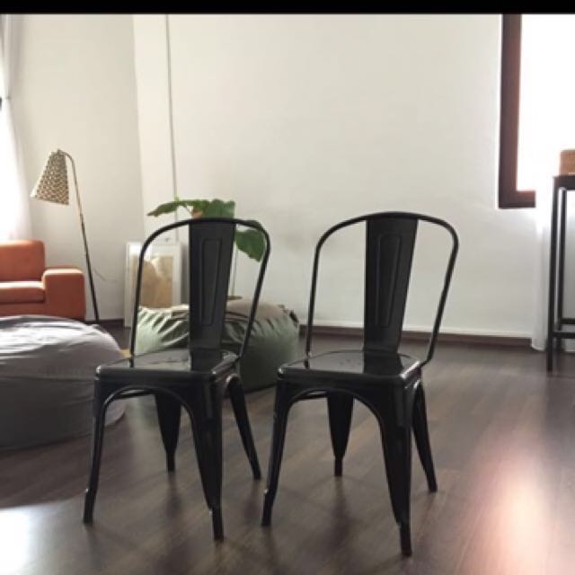 2 Black Tolix Style Chairs Furniture Tables On Carou