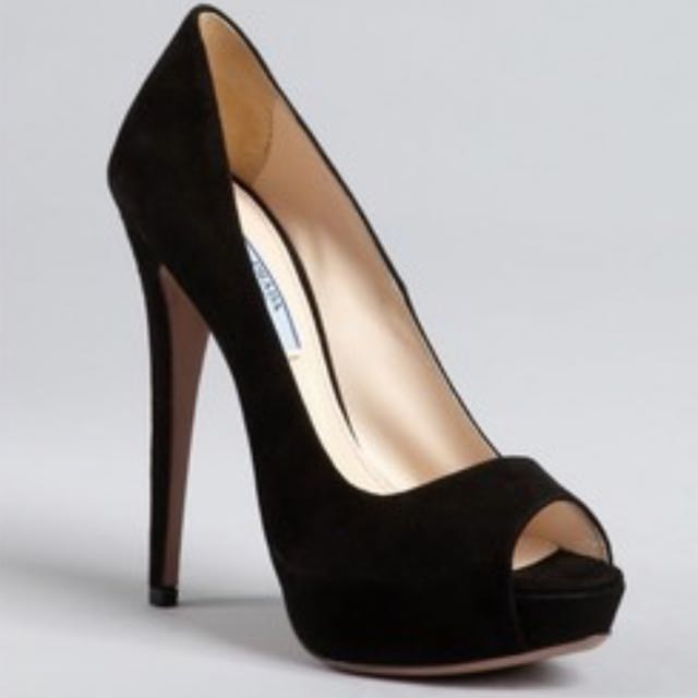 Aldo Black Suede Peep Toe Heels, Women'S Fashion, Footwear, Heels On  Carousell