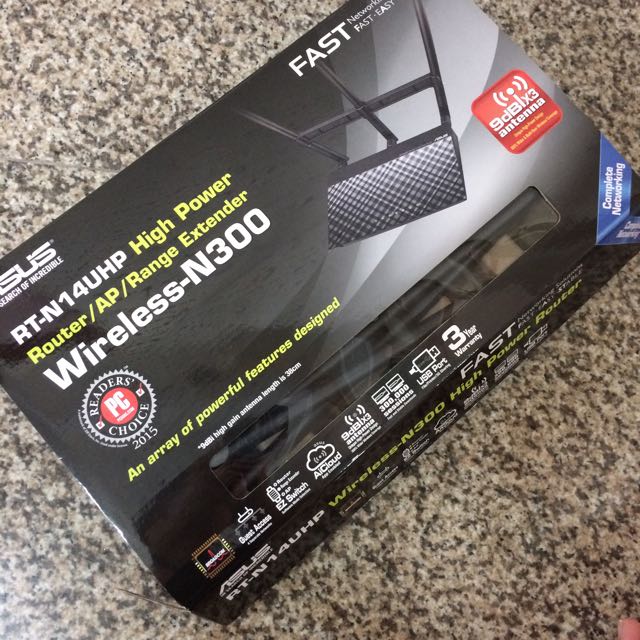 Asus Rt N14uhp High Power Router Ap Range Extender Wireless N300 Electronics Others On Carousell
