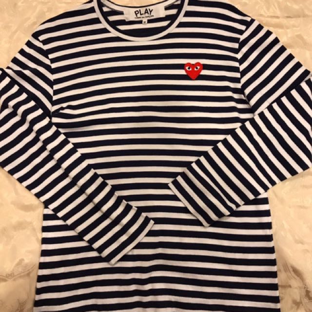 cdg striped ls
