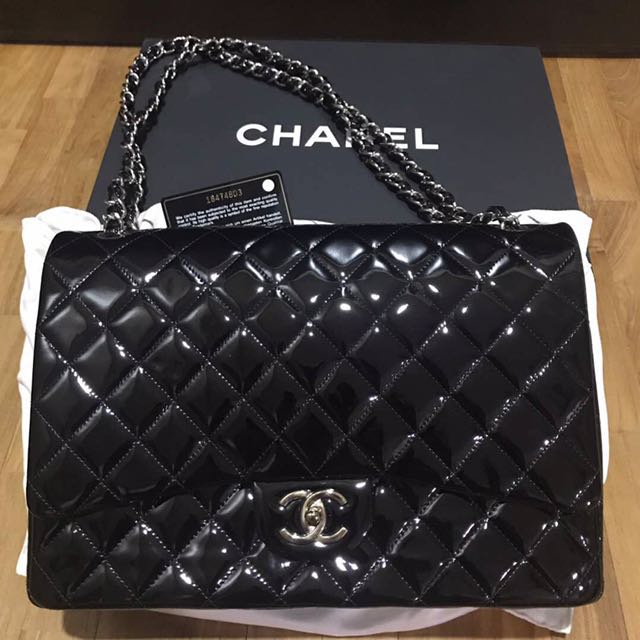 Chanel Maxi Patent, Luxury, Bags & Wallets on Carousell